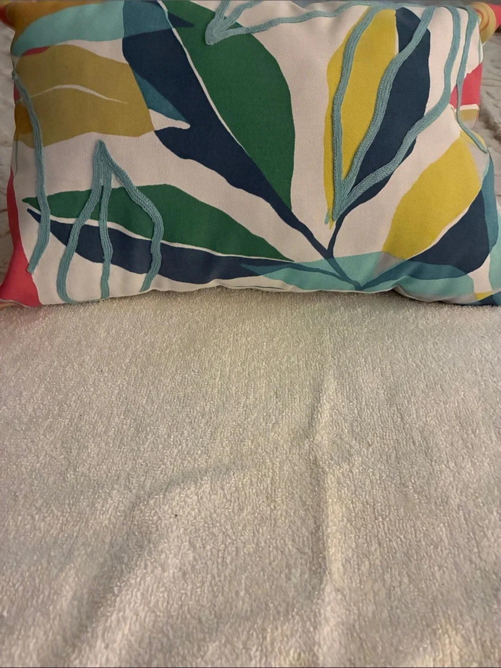 Unbranded Tropical Leaf Decorative Pillow - Multicolor outdoor throw pillow